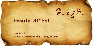 Hanula Ábel névjegykártya
