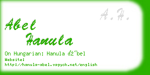 abel hanula business card